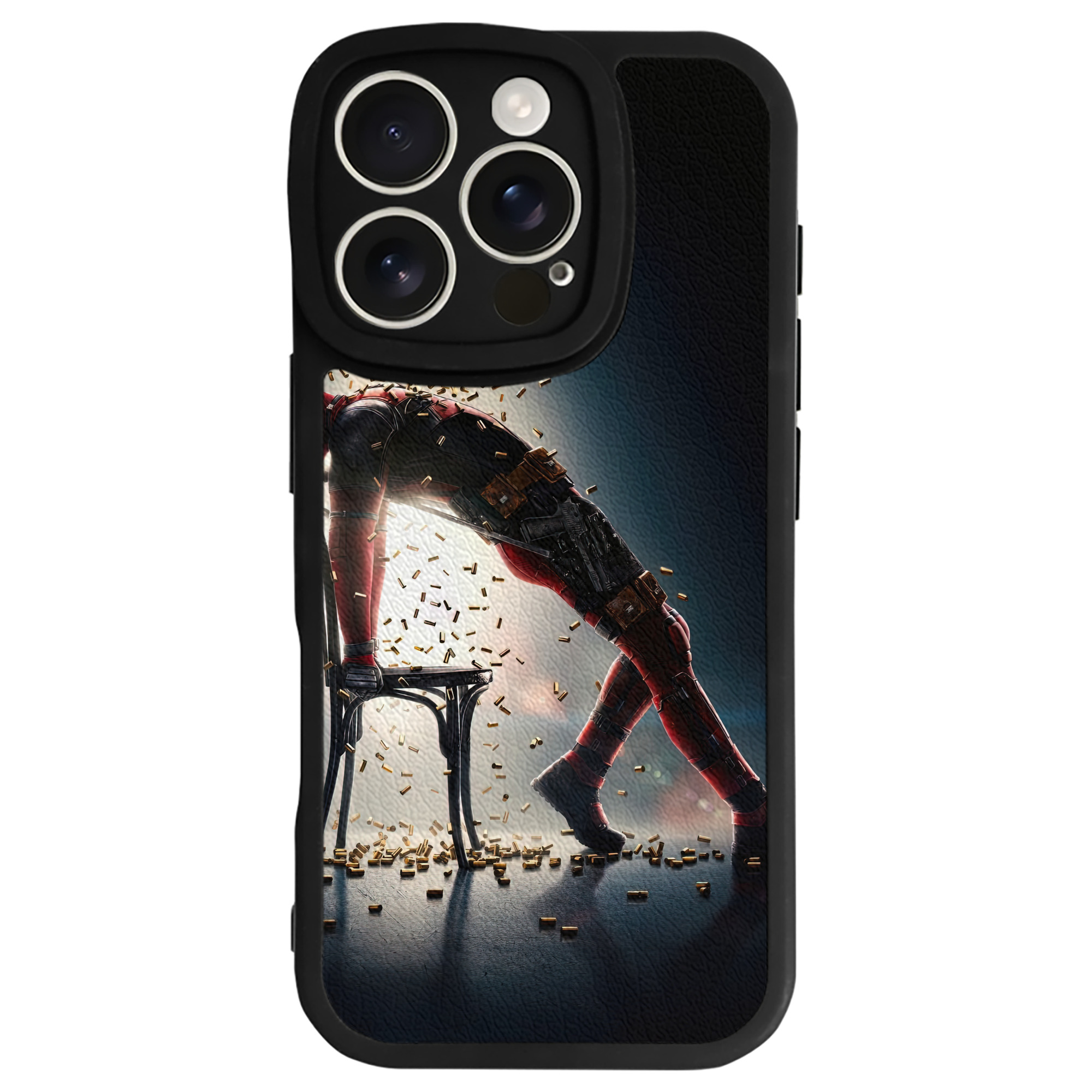 （画像用） Deadpool デッドプール 【iPhone 16シリーズ対応】シリコンスマホケース（レザー調） 材質：シリコン
